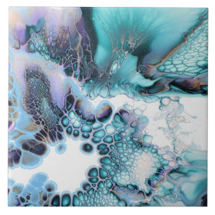 Keramikfliese - Abstrakter Alcohol-Tinten-Giclée-D