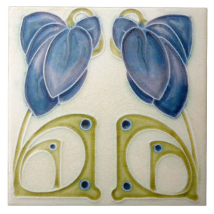 Keramikfliese - Art Nouveau Blumenfliese