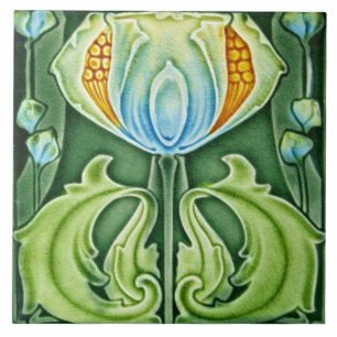 Keramikfliese - Arts and Crafts-Periode Floral