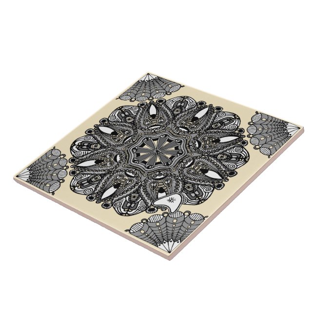 Keramikfliese Beige A "The Touch Of Infinity" (Seite)