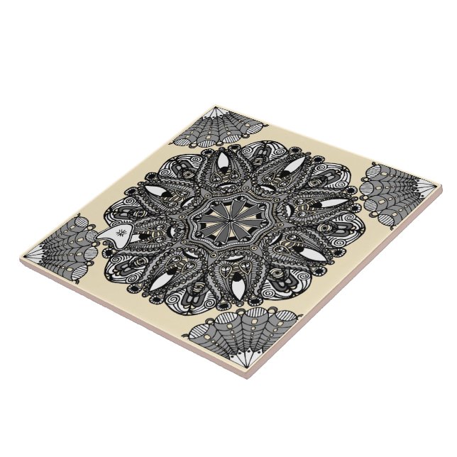 Keramikfliese Beige B "The Touch Of Infinity" (Seite)