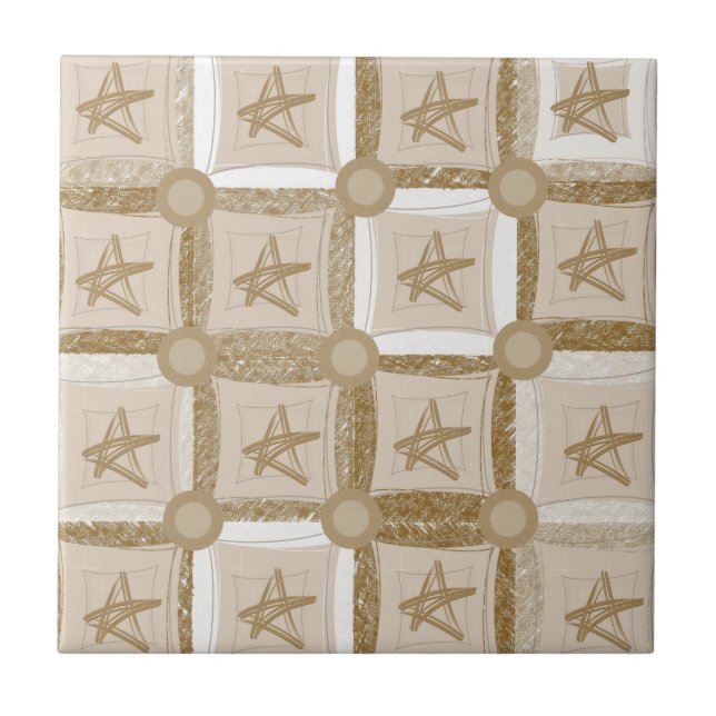 Keramikfliese Beige Braun (Vorderseite)