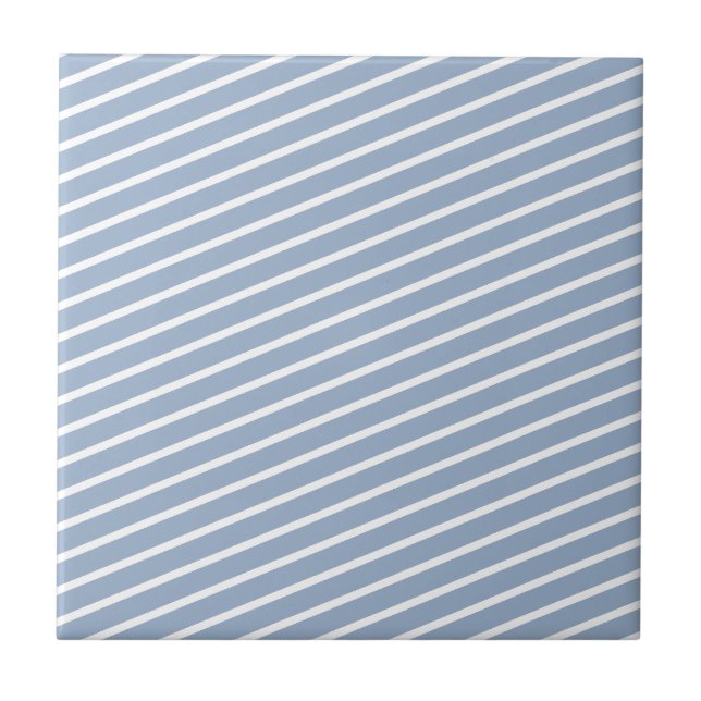 Keramikfliese Blau gestreift (Vorderseite)