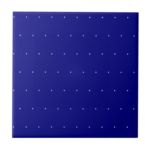 Keramikfliese Blau-Weiß Gepunktet (Vorderseite)