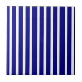 Keramikfliese Blau-Weiß gestreift