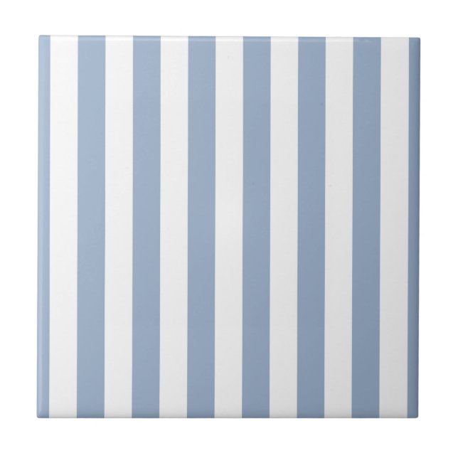 Keramikfliese Blau-Weiß gestreift (Vorderseite)