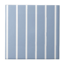 Keramikfliese Blau & Weiß gestreift