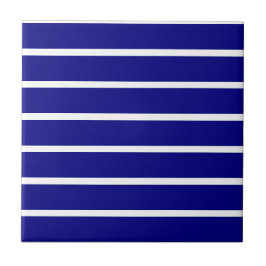 Keramikfliese Blau-Weiß gestreift