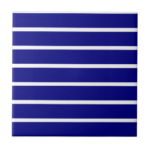 Keramikfliese Blau-Weiß gestreift