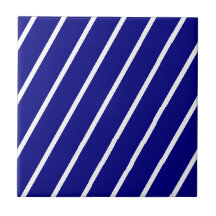 Keramikfliese Blau-Weiß gestreift