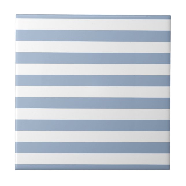 Keramikfliese Blau-Weiß gestreift (Vorderseite)