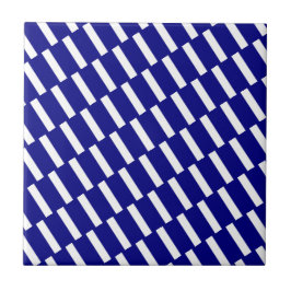 Keramikfliese Blau-Weiß gestreift