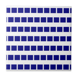 Keramikfliese Blau-Weiß gestreift kariert