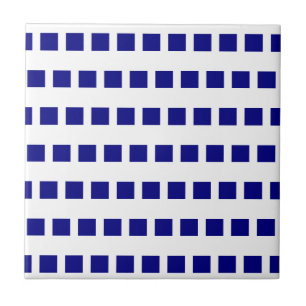 Keramikfliese Blau-Weiß Kariert