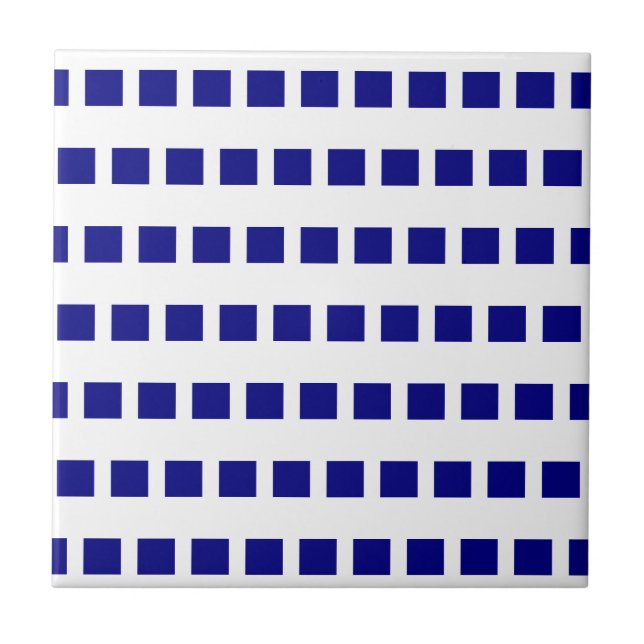 Keramikfliese Blau-Weiß Kariert (Vorderseite)