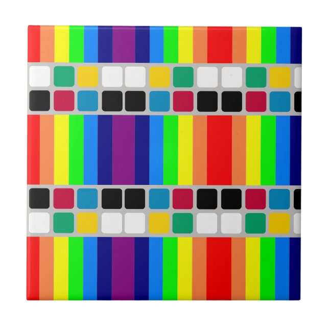 Keramikfliese Bunte Farben (Vorderseite)
