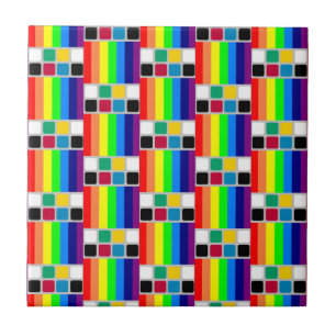 Keramikfliese Bunte Farben Quadratisch