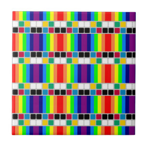 Keramikfliese Bunte Farben Quadratisch