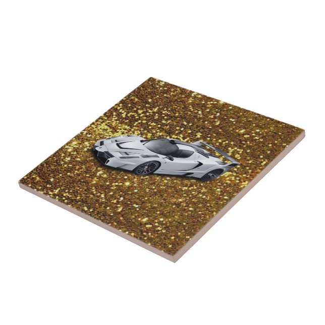 Keramikfliese Gold Auto (Seite)