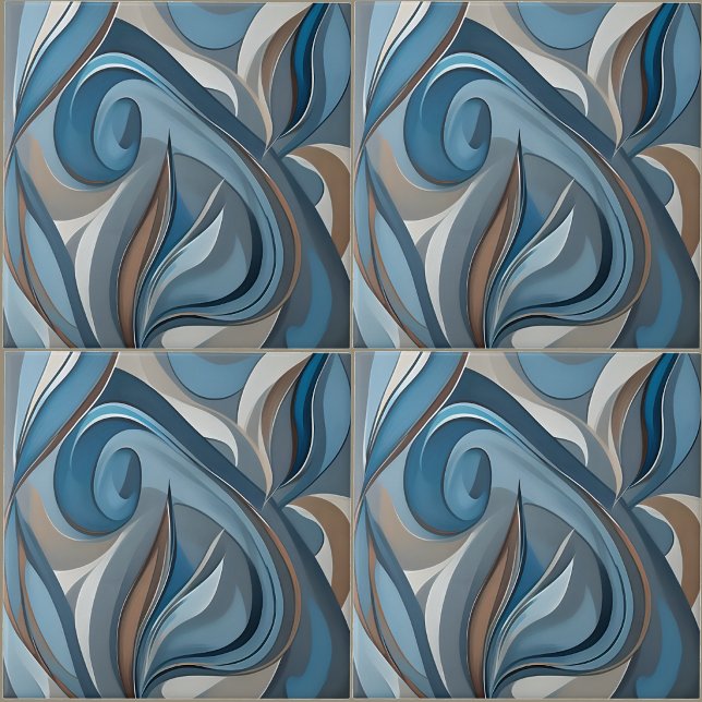 Keramikfliese im Jazzy-Stil (Jazzy Ceramic Tile-Four Squared View
)