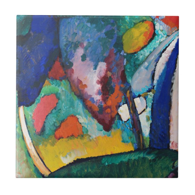KERAMIKFLIESE: KANDINSKY: DER WASSERFALL FLIESE (Vorderseite)