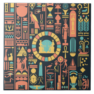 Keramikfliese mit ägyptischen Hieroglyphen