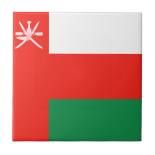 Keramikfliese mit Flagge Omans