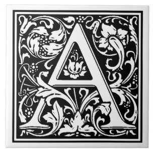Keramikfliese - Monogrammbuchstabe A