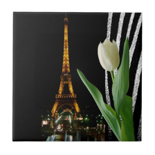 Keramikfliese Paris Frankreich, Tulpe