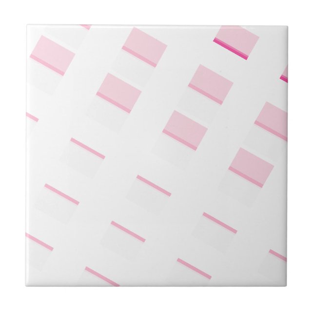 Keramikfliese Rosa Braun Weiß Streifen (Vorderseite)