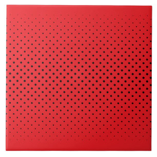 Keramikfliese Rot Schwarz Polka Punkt Fett Dekor