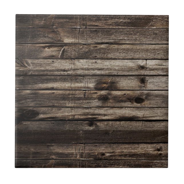 Keramikfliese Rustikal Dunkles Holz (Vorderseite)
