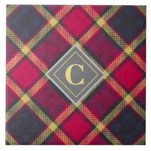 Keramikfliese - Schottischer Tartan Anfangsbuchsta