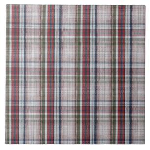 Keramikfliese - Schottisches Tartan Rot Blau Grün