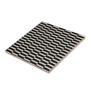 Keramikfliese Schwarz und Beige Streifen