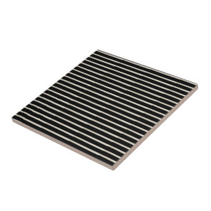 Keramikfliese Schwarz und Beige Streifen