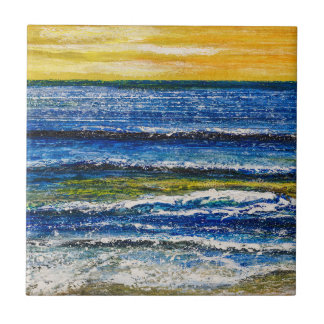 Keramikfliese - Sonnenuntergang am Meer und Meeres