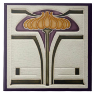 Keramikfliese - Vintage Art Nouveau Floral
