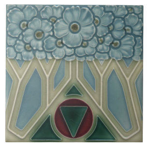 Keramikfliese - Vintage aussehende Kunst-Nouveau-B