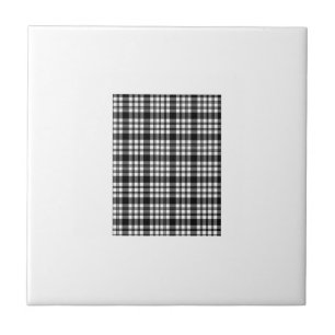 Keramikfliese Weiß und Schwarz Kariert