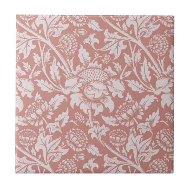 KERAMIKFLIESE: WILLIAM MORRIS : FLORALISCHES DESIG FLIESE (Vorderseite)