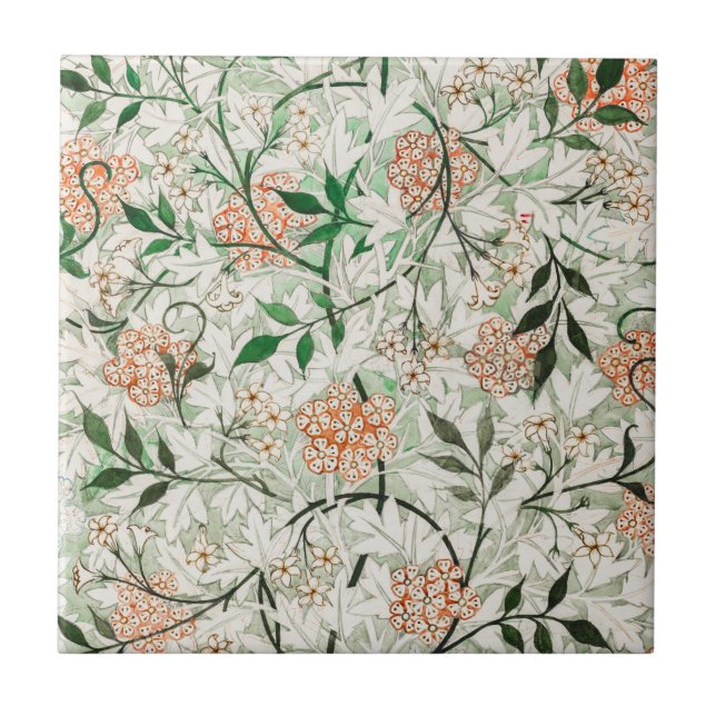 KERAMIKFLIESE: WILLIAM MORRIS: JASMINE FLIESE (Vorderseite)