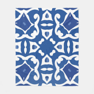 Keramikfliesen azulejo portugal. Nahtloser Vintage Fleecedecke