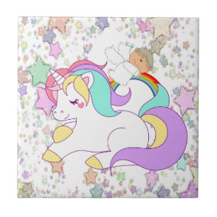 Keramikfliesen Einhorn Engel Sterne Fliese