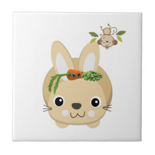 Keramikfliesen-Hase-Affe-Blumenmuster Fliese