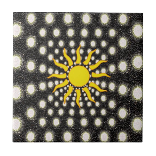 Keramikfliesen-Sonne Fliese (Vorderseite)