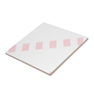 Keramikfliesen Streifen Rosa & Weiß Streifen Fliese
