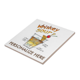 KERAMIKFLIESEN - WHISKEY SOUR REZEPT COCKTAIL KUNS FLIESE