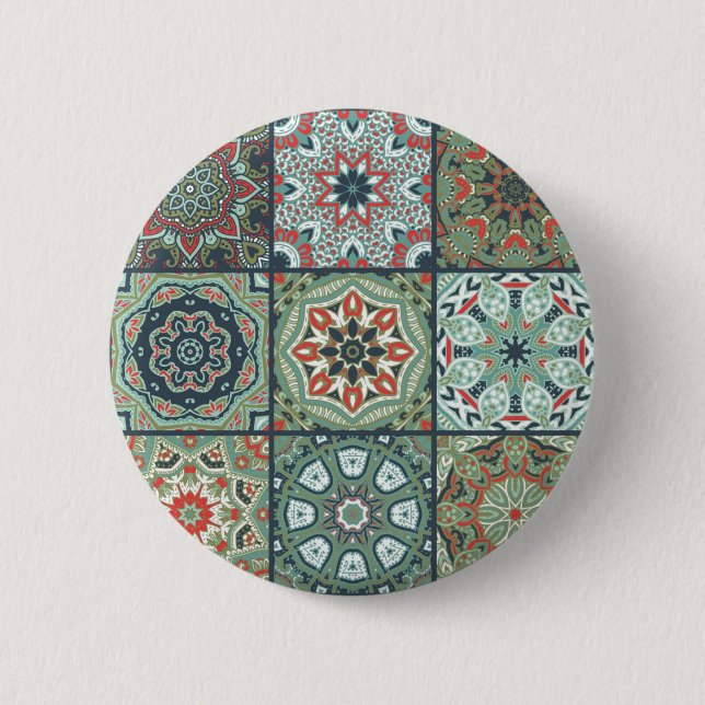 Keramikfliesenmuster Button (Vorderseite)