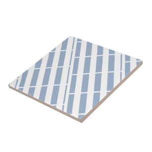 Keramikfliesenstreifen Blau & Weißer Streifen Fliese